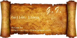 Gellén Ilona névjegykártya