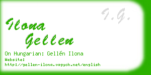 ilona gellen business card